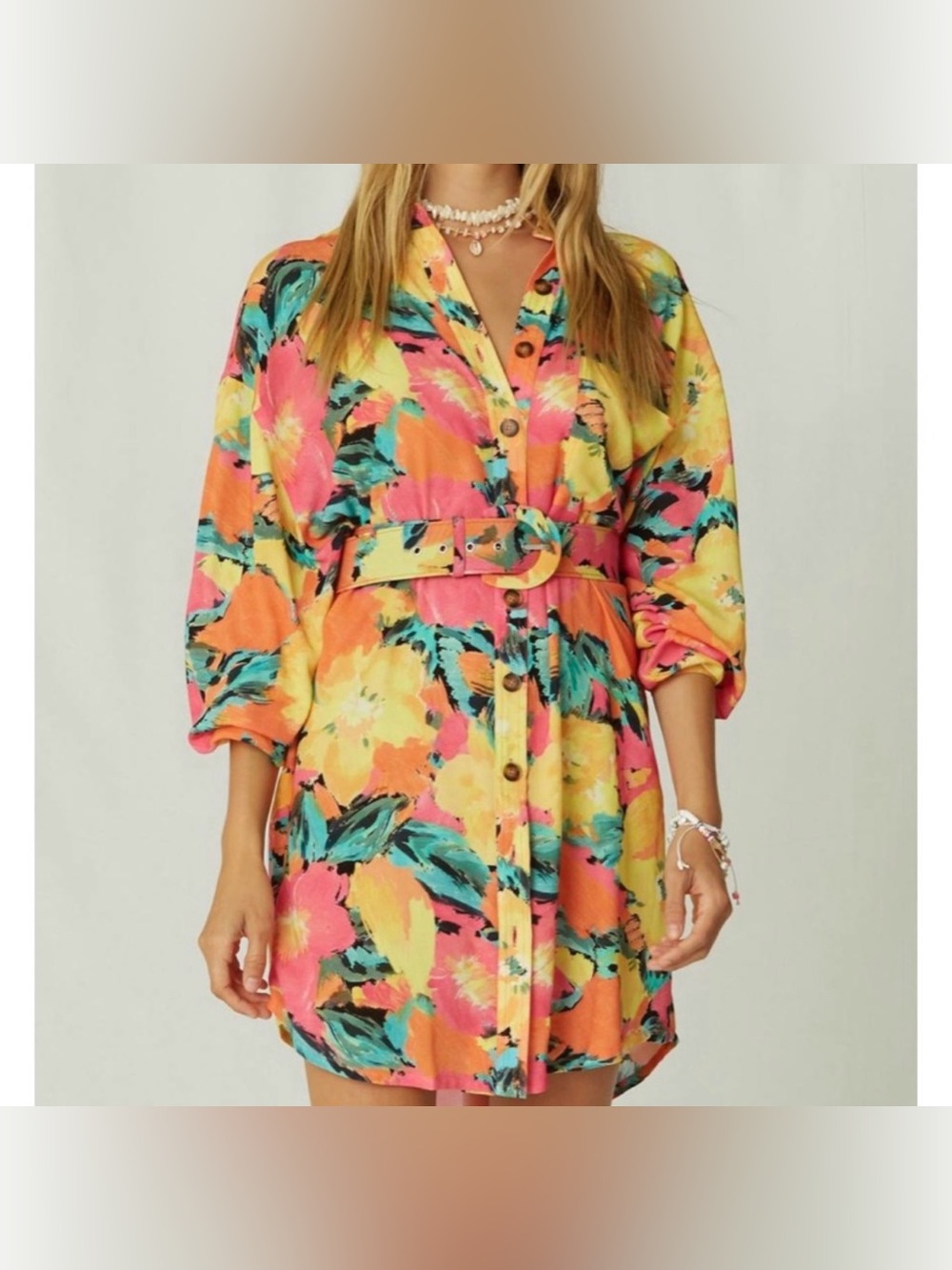 Jen’s Pirate Booty x Free People Belted Shirt Dress Vacation - Picture 5 of 8